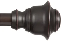 Kenney Fast Fit Weathered Brown Finn Curtain Rod 66 in. L X 120 in. L