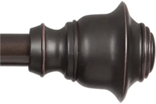 Kenney Fast Fit Weathered Brown Finn Curtain Rod 66 in. L X 120 in. L