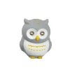 KEY RING LED OWL GRY/WHT