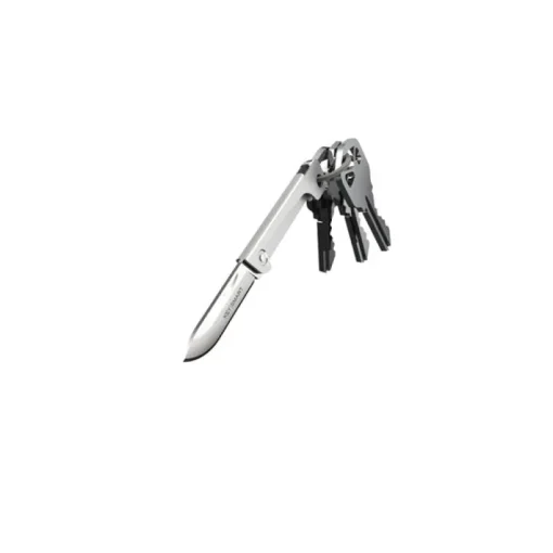 KEYSMART Stainless Steel Silver Mini Knife Key Ring (Pack of 6)