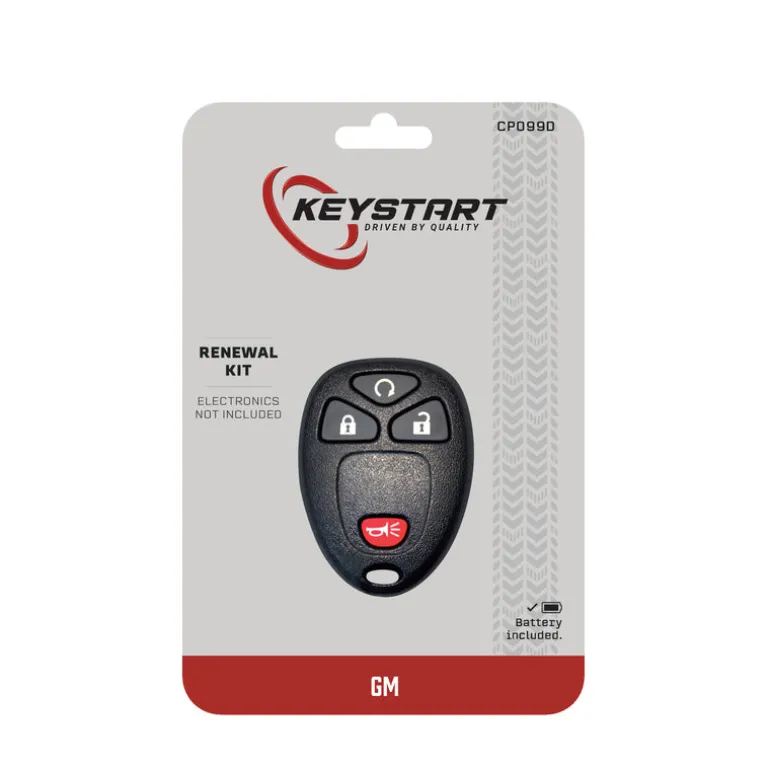 KeyStart Renewal KitAdvanced Remote Automotive Replacement Key CP099 Double For GM
