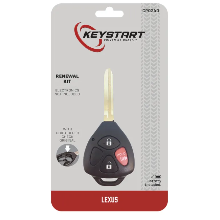 KeyStart Renewal KitAdvanced Remote Automotive Replacement Key CP024 Double For Toyota