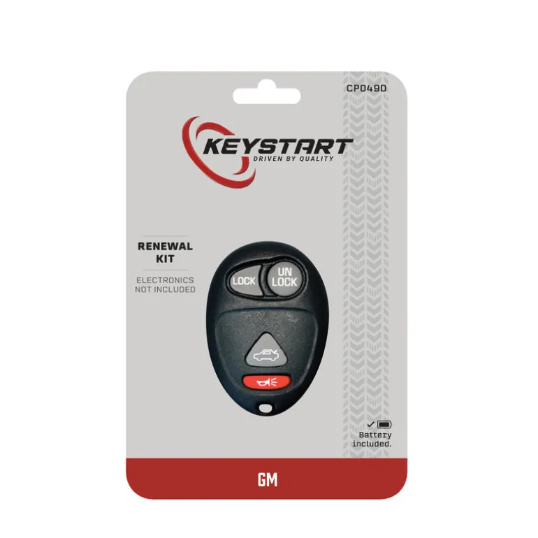 KeyStart Renewal KitAdvanced Remote Automotive Replacement Key CP049 Double For GM