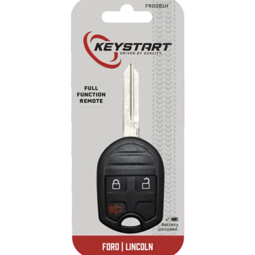 KeyStart Self Programmable Remote Automotive FOB Key Blank FRD081 Double For Ford