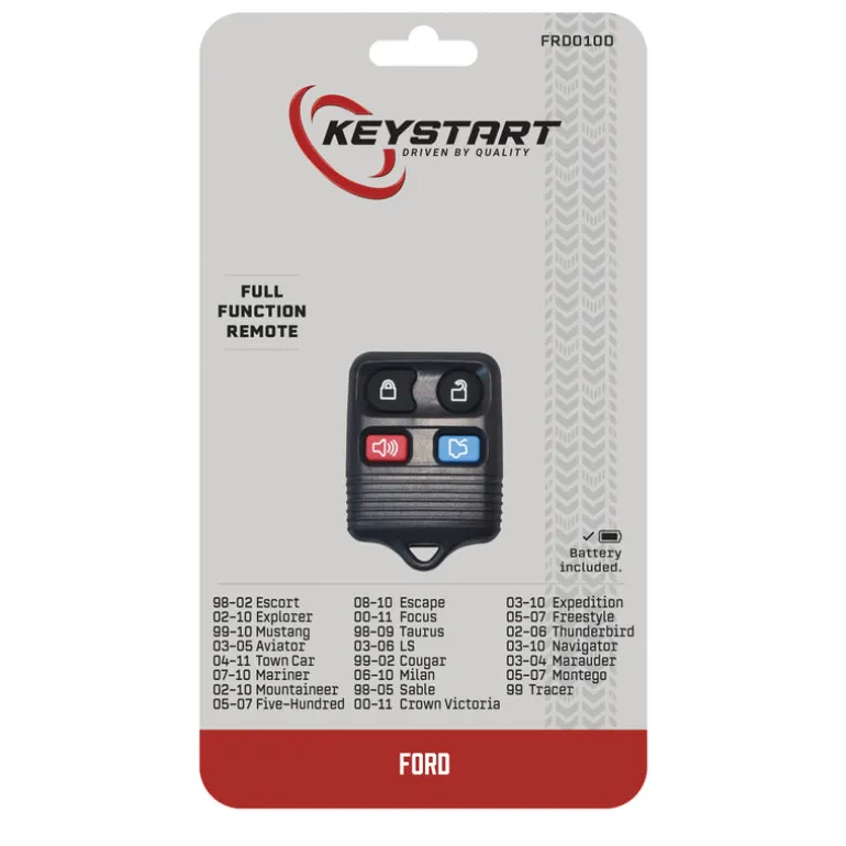 KeyStart Self Programmable Remote Automotive Replacement Key FRD010 Double For Ford