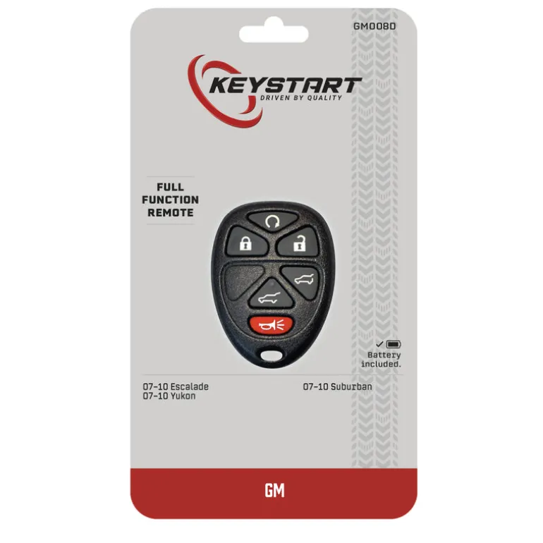 KeyStart Self Programmable Remote Automotive Replacement Key GM008 Double For GM