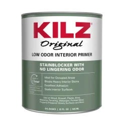 Kilz Odorless White Oil-Based Primer and Sealer For All Surfaces 1 qt.