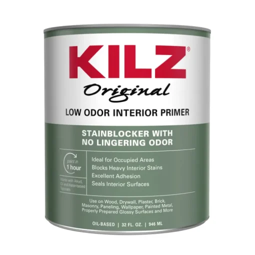 Kilz Odorless White Oil-Based Primer and Sealer For All Surfaces 1 qt.