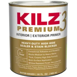 Kilz Premium White Water-Based Primer and Sealer For All Surfaces 1 qt. (Pack of 6)
