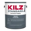 KILZ STANDARD Matte White Water-Based Acrylic Primer For Multiple Surfaces 1 gal. (Pack of 4)