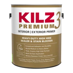 KILZ White Premium Water-Base Interior/Exterior Sealer & Stain Blocking Primer 1 gal. (Pack of 4)