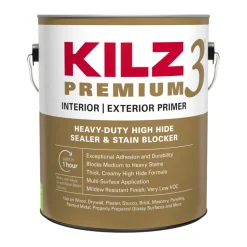 KILZ White Premium Water-Base Interior/Exterior Sealer & Stain Blocking Primer 1 gal. (Pack of 4)