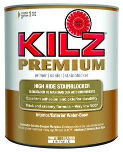 KILZ White Premium Water-Base Interior/Exterior Sealer & Stain Blocking Primer 1 gal. (Pack of 4)