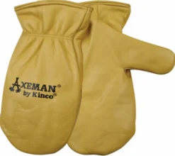 Kinco Axeman Gold Cowhide Leather Men's Outdoor Insulated Work Gloves Mittens Large