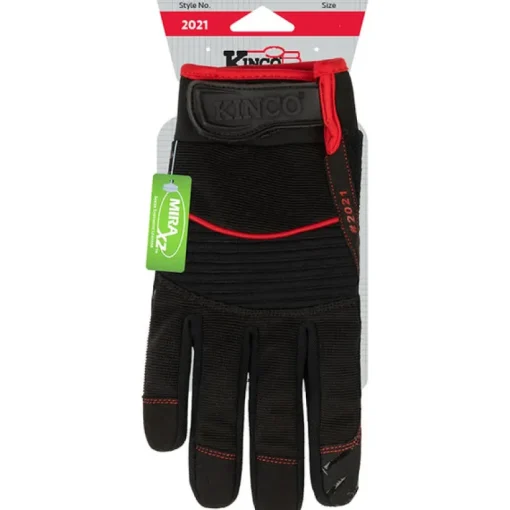 Kinco Handler Men's Indoor/Outdoor Pull-Strap Work Gloves Black M 1 pair