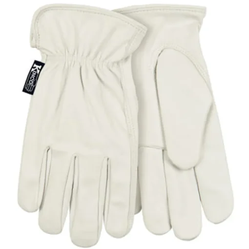 Kinco Men's Indoor/Outdoor Pearl Driver Gloves White L 1 pair