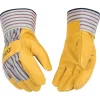 Kinco Men's Indoor/Outdoor Palm Gloves Yellow M 1 pair