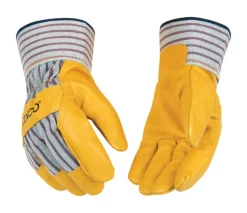 Kinco Men's Indoor/Outdoor Palm Gloves Yellow L 1 pair