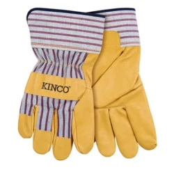 Kinco Men's Indoor/Outdoor Palm Gloves Yellow L 1 pair