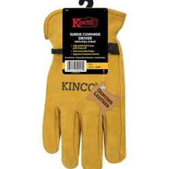 Kinco Men's Indoor/Outdoor Driver Gloves Gold L 1 pair