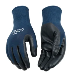 Kinco Men's Indoor/Outdoor Grip Gloves Blue/Gray L 1 pair