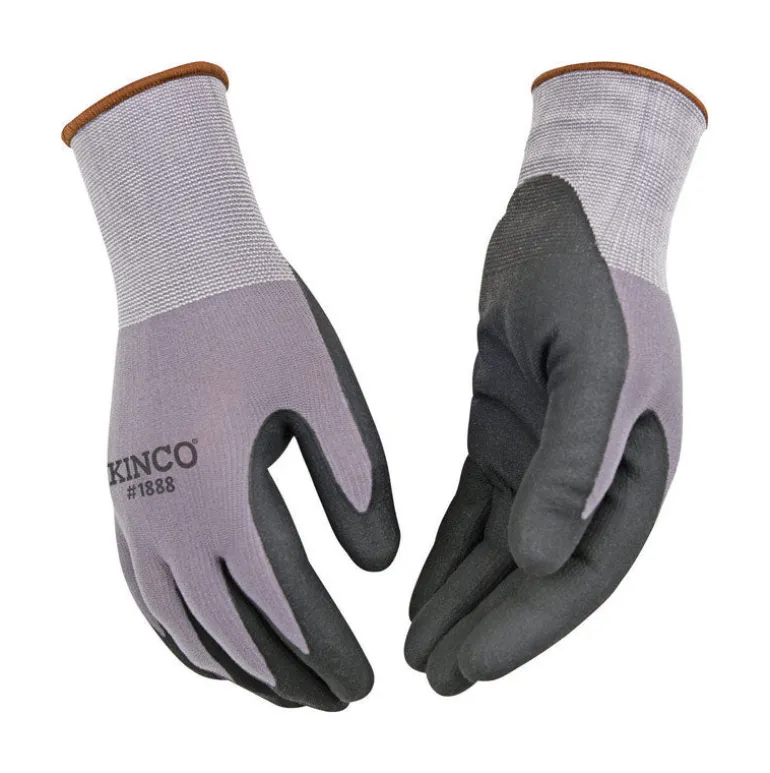 Kinco Men's Indoor/Outdoor Palm Gloves Black/Gray L 1 pair