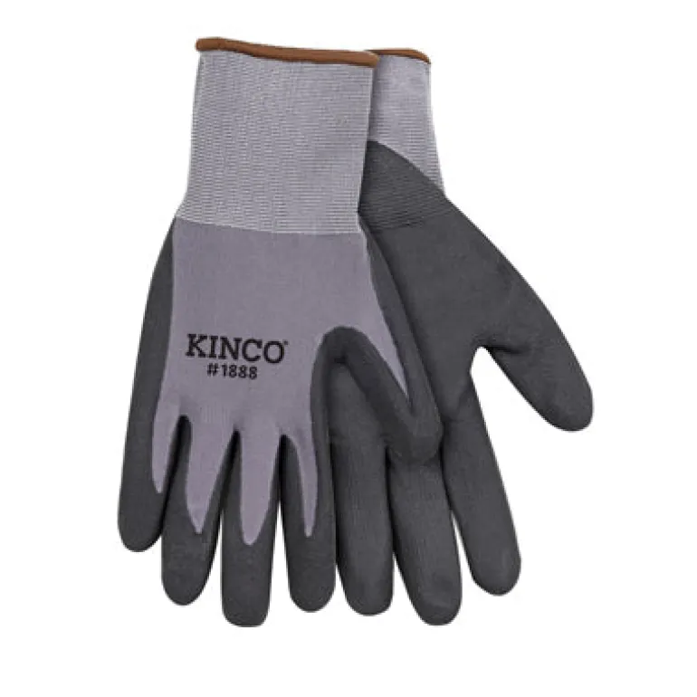 Kinco Men's Indoor/Outdoor Palm Gloves Black/Gray L 1 pair