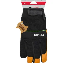 Kinco Premium Men's Indoor/Outdoor Hybrid Driver Gloves Black/Orange XL 1 pair