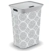 KIS Gray Heavy Duty Plastic Clothes Hamper 3.31 cu. ft. Capacity with Lid (Pack of 4)