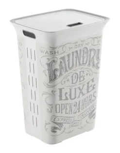 KIS White Plastic Clothes Hamper (Pack of 4)