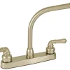 Kitchen Faucet 8" Plastic Kitchen W/ Gsnk Spt & Tpt Hdls Nickel