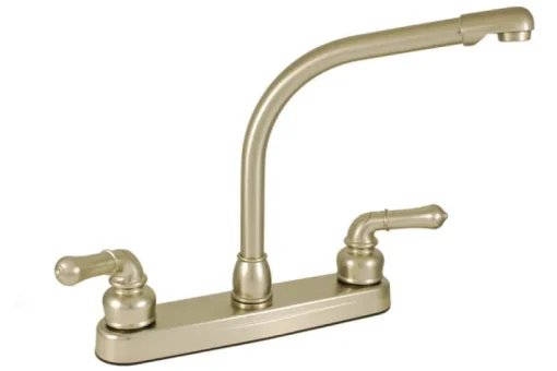 Kitchen Faucet 8" Plastic Kitchen W/ Gsnk Spt & Tpt Hdls Nickel