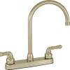 Kitchen Faucet 8" Plastic Kitchen W/ Gsnk Spt & Tpt Hdls Nickel