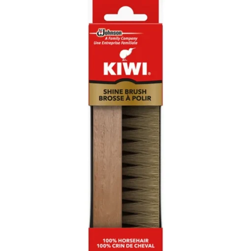 Kiwi Leather Brown Shoe Shine Brush