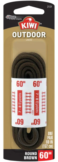 Kiwi Outdoor 60 in. Brown Boot Laces