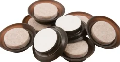 Kleen Freak Brown Round Felt Heavy Duty Self Adhesive Protective Pad 1 L x 1 W in.