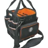 Klein Tools Tradesman Pro 10-1/4 in. W X 12-1/4 in. H Tote Bag 40 pocket Black/Orange 1 pc