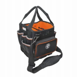 Klein Tools Tradesman Pro 10-1/4 in. W X 12-1/4 in. H Tote Bag 40 pocket Black/Orange 1 pc