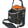 Klein Tools Tradesman Pro 5 in. W X 10 in. H Ballistic Nylon Tool Pouch 14 pocket Black/Orange 1 pc