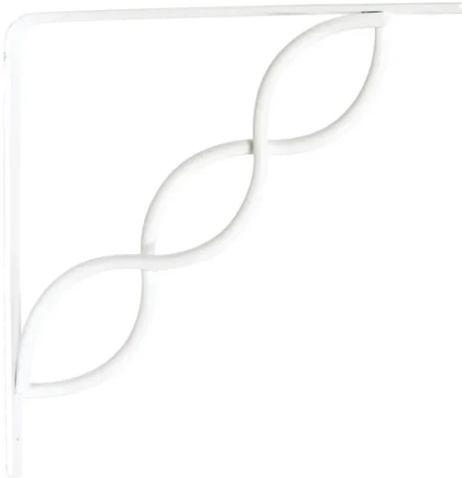 Knape & Vogt John Sterling White Steel Bracket 12 Ga. 8 in. L 100 lb. (Pack of 10)