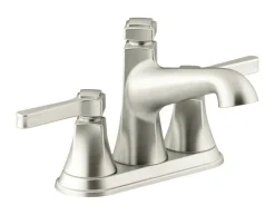Kohler Georgeson Brushed Nickel Traditional Centerset Bathroom Sink Faucet 4 in.