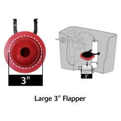 Korky Genuine TOTO Universal Toilet Flapper, 3 in.