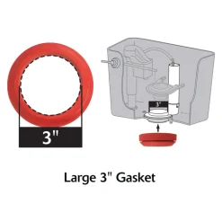 Korky Large 3 inch Hardware Kit and Tank to Bowl Gasket