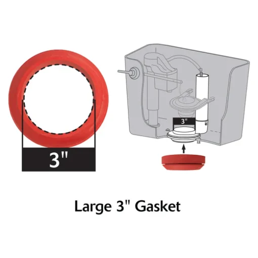 Korky Large 3 inch Hardware Kit and Tank to Bowl Gasket