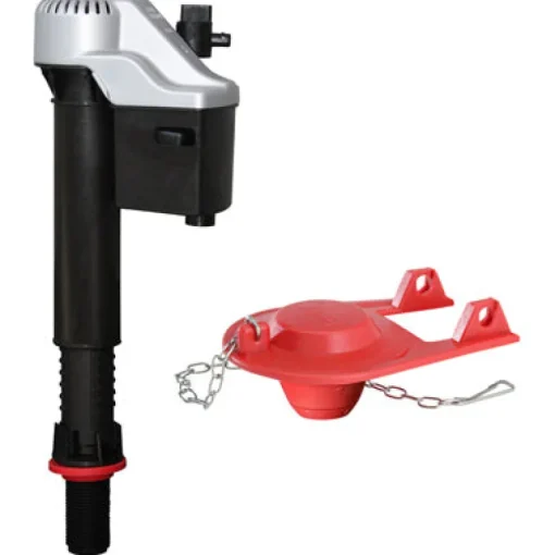 Korky QuietFILL Platinum Red Universal Fill Valve & Flapper Kit 13-1/2 H x 2 Dia. in.