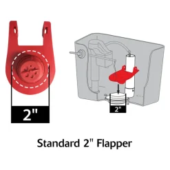 Korky QuietFILL Platinum Red Universal Fill Valve & Flapper Kit 13-1/2 H x 2 Dia. in.