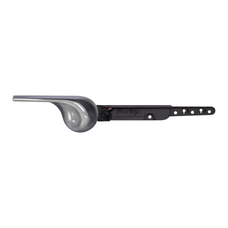 Korky Strong Arm Flush Handle Black Chrome For Universal
