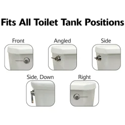 Korky StrongARM Classic Style, Brushed Nickel Flush Handle