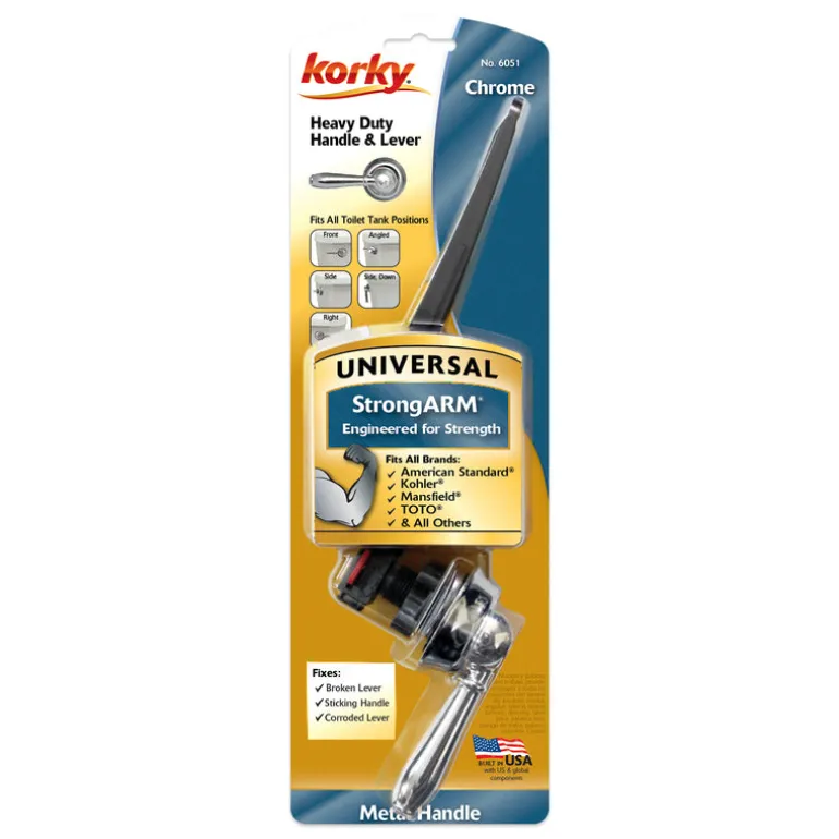 Korky StrongARM Faucet Style, Chrome Tank Lever