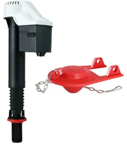 Korky Universal Fit Adjustable QuietFILL Toilet Fill Valve and 2 in. Flapper Kit